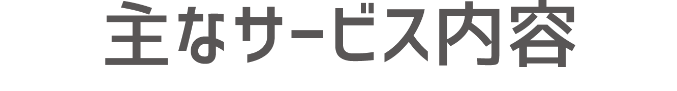 主なサービス内容